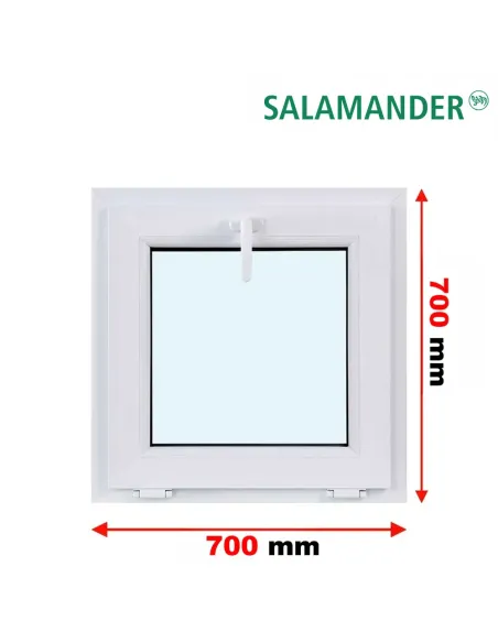 Okno PCV 70 x 70 cm Uchylne Dwuszybowe Salamander GreenEvolution 76
