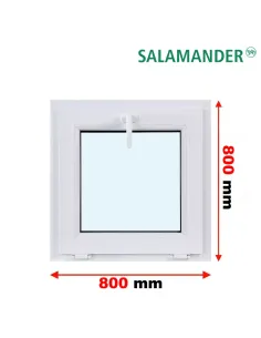 Okno PCV 80 x 80 cm Uchylne Dwuszybowe Salamander GreenEvolution 76
