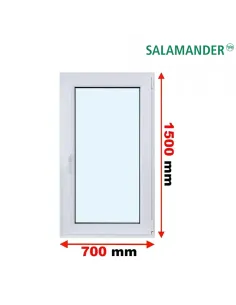 Okno PCV 70 x 150 cm Rozwierne Dwuszybowe Salamander GreenEvolution 76
