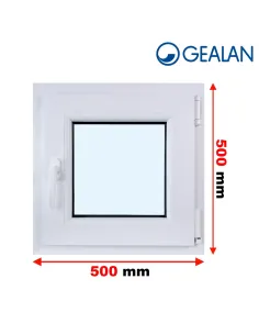 Okno PCV 50 x 50 cm Rozwierne Trzyszybowe Gealan S9000