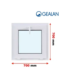 Okno PCV 70 x 70 cm Uchylne Trzyszybowe Gealan S9000