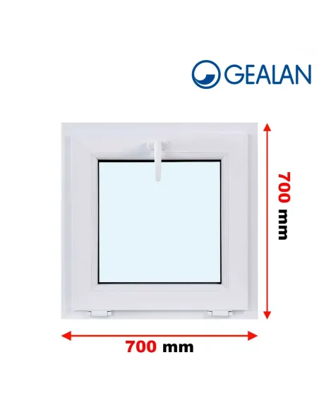 Okno PCV 70 x 70 cm Uchylne Trzyszybowe Gealan S9000
