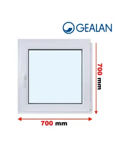 Okno PCV 70 x 70 cm Rozwierne Trzyszybowe Gealan S9000