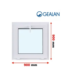 Okno PCV 90 x 90 cm Uchylne Trzyszybowe Gealan S9000