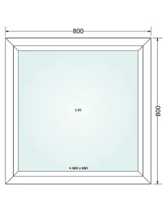 Okno PCV 80 x 80 cm FIX (Stałe) Trzyszybowe Gealan S9000 2