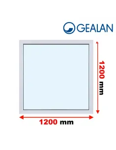 Okno PCV 120 x 120 cm FIX (Stałe) Trzyszybowe Gealan S9000