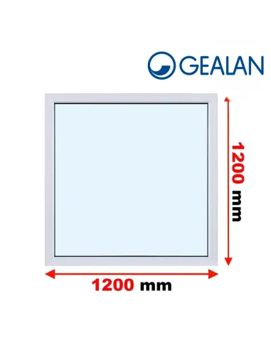 Okno PCV 120 x 120 cm FIX (Stałe) Trzyszybowe Gealan S9000