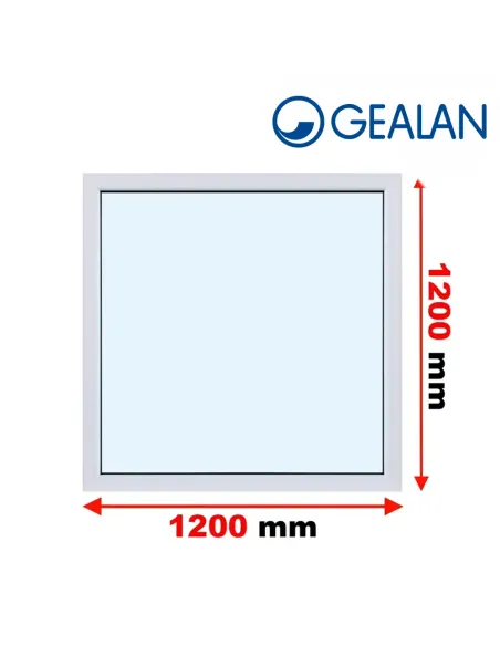 Okno PCV 120 x 120 cm FIX (Stałe) Trzyszybowe Gealan S9000