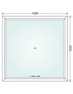 Okno PCV 120 x 120 cm FIX (Stałe) Trzyszybowe Gealan S9000 2