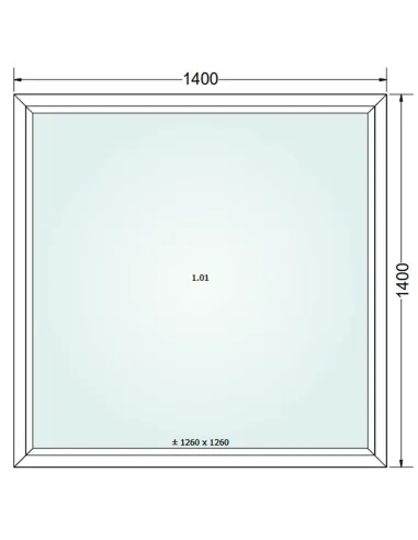 Okno PCV 140 x 140 cm Rozwierno-Uchylne Trzyszybowe Gealan S9000