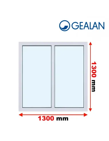 Okno PCV 130 x 130 cm FIX-FIX (Stałe) Trzyszybowe Gealan S9000