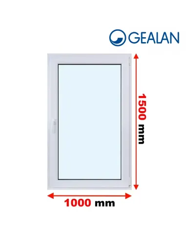Okno PCV 100 x 150 cm Rozwierno-Uchylne Trzyszybowe Gealan S9000