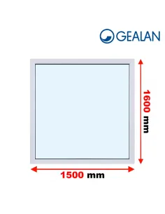 Okno PCV 150 x 160 cm FIX (Stałe) Trzyszybowe Gealan S9000