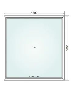 Okno PCV 150 x 160 cm FIX (Stałe) Trzyszybowe Gealan S9000 2