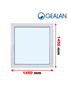 Okno PCV 145 x 145 cm Rozwierno-Uchylne Trzyszybowe Gealan S9000