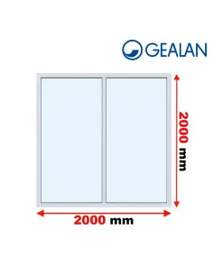 Okno PCV 200 x 200 cm FIX-FIX (Stałe) Trzyszybowe Gealan S9000