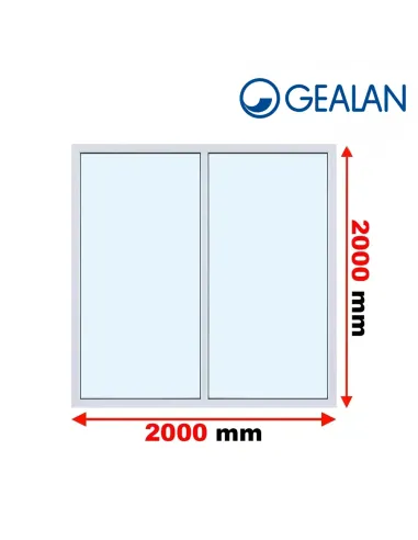 Okno PCV 200 x 200 cm FIX-FIX (Stałe) Trzyszybowe Gealan S9000