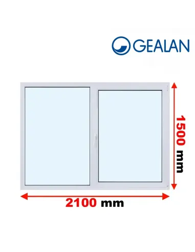 Okno PCV 210 x 150 cm FIX-Rozwierno-Uchylne Trzyszybowe Gealan S9000