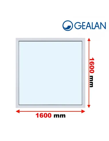 Okno PCV 160 x 160 cm FIX (Stałe) Trzyszybowe Gealan S9000