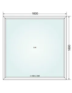 Okno PCV 160 x 160 cm FIX (Stałe) Trzyszybowe Gealan S9000 2