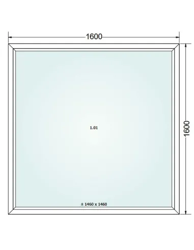 Okno PCV 160 x 160 cm FIX (Stałe) Trzyszybowe Gealan S9000