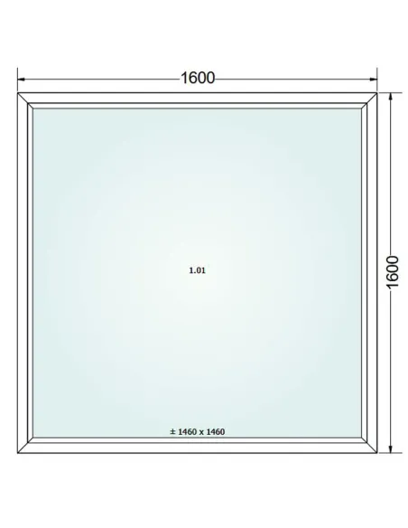 Okno PCV 160 x 160 cm FIX (Stałe) Trzyszybowe Gealan S9000