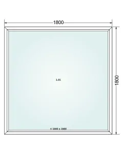 Okno PCV 180 x 180 cm FIX (Stałe) Trzyszybowe Gealan S9000 2