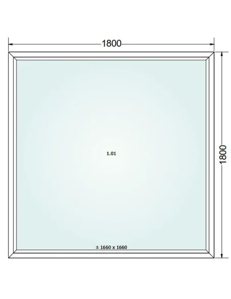 Okno PCV 180 x 180 cm FIX (Stałe) Trzyszybowe Gealan S9000