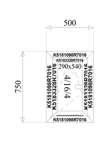 Okno Aluminiowe 50 x 75 cm Aluprof MB-79N