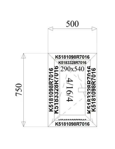 Okno Aluminiowe 50 x 75 cm Aluprof MB-79N