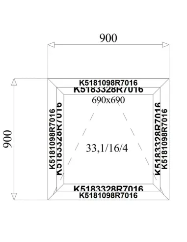 Okno Aluminiowe 90 x 90 cm Aluprof MB-79N