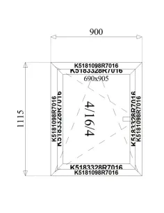 Okno Aluminiowe 90 x 111,5 cm Aluprof MB-79N 2