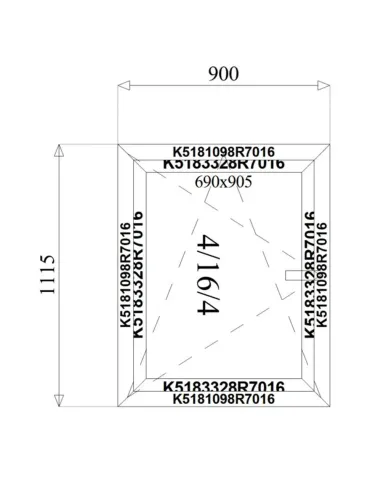 Okno Aluminiowe 90 x 111,5 cm Aluprof MB-79N