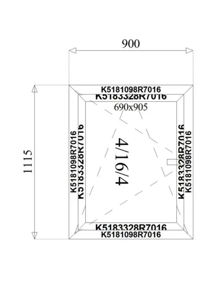 Okno Aluminiowe 90 x 111,5 cm Aluprof MB-79N