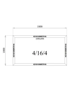 Okno Witryna Aluminiowa 180 x 100 cm Aluprof MB-79N 2