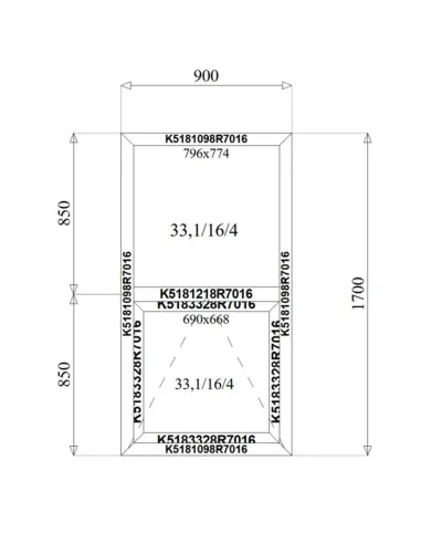 Okno Aluminiowe 90 x 170 cm Aluprof MB-79N