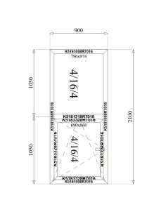 Witryna Okno Aluminiowe 90 x 210 cm Aluprof MB-79N 2