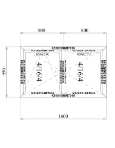 Okno Aluminiowe 160 x 95 cm Aluprof MB-79N 2