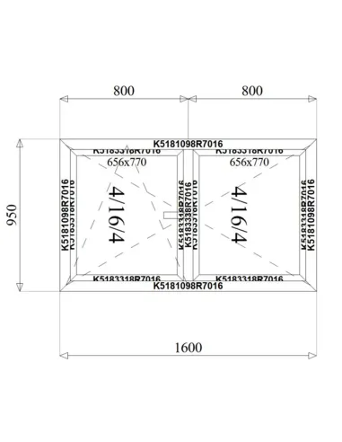 Okno Aluminiowe 160 x 95 cm Aluprof MB-79N