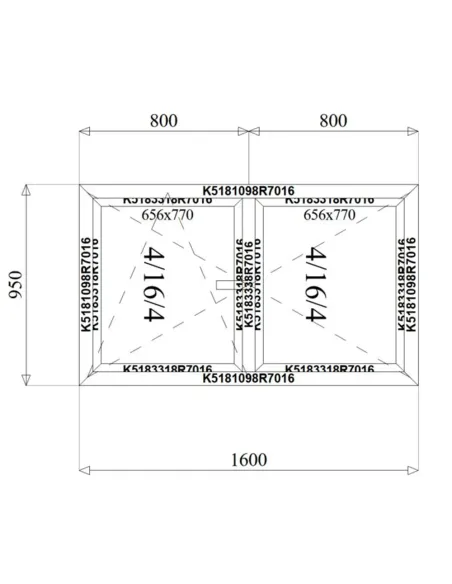 Okno Aluminiowe 160 x 95 cm Aluprof MB-79N