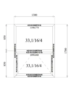 Okno Aluminiowe 130 x 170 cm Aluprof MB-79N 2