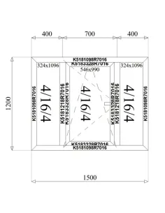 Okno Aluminiowe 150 x 120 cm Aluprof MB-79N 2