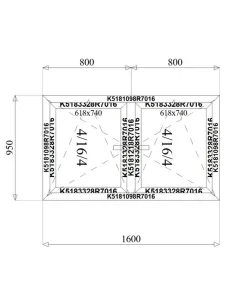 Okno Aluminiowe 160 x 95 cm Aluprof MB-79N 2