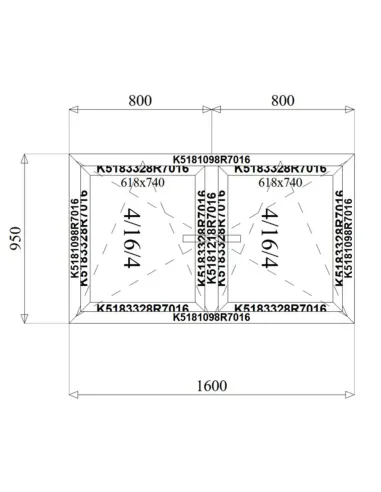 Okno Aluminiowe 160 x 95 cm Aluprof MB-79N
