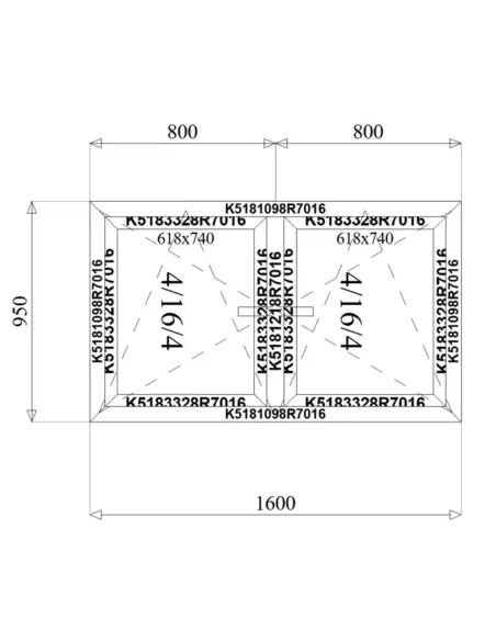 Okno Aluminiowe 160 x 95 cm Aluprof MB-79N