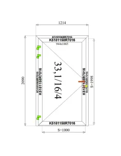 Drzwi Aluminiowe 121,4 x 209 cm Aluprof MB-79N 2