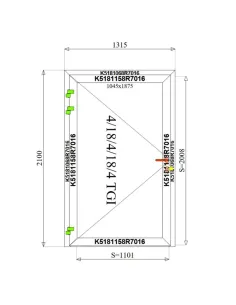 Drzwi Aluminiowe 131,5 x 210 cm Aluprof MB-79N 2