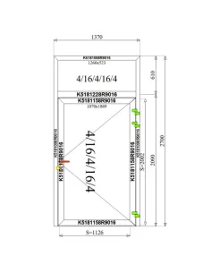 Witryna Drzwi Aluminiowe 137 x 270 cm Aluprof MB-79N 2