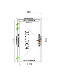 Drzwi Aluminiowe 121,6 x 209 cm Aluprof MB-79N 2