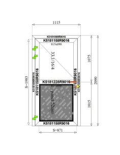 Drzwi Aluminiowe 111,5 x 209 cm Aluprof MB-79N 2